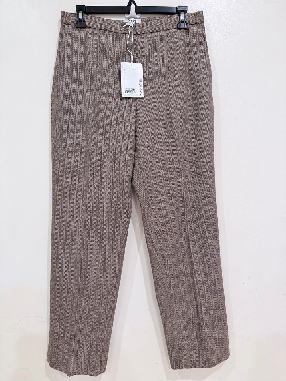 COS Women’s Straight-Leg Dress Pants Trousers in Taupe Brown NWT